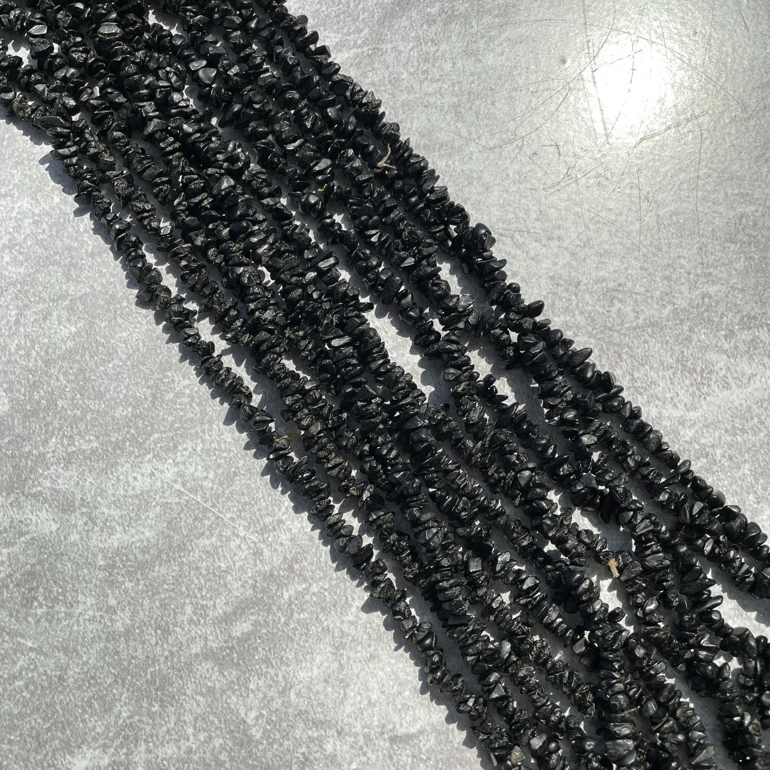Black Tourmaline Chip Necklace
