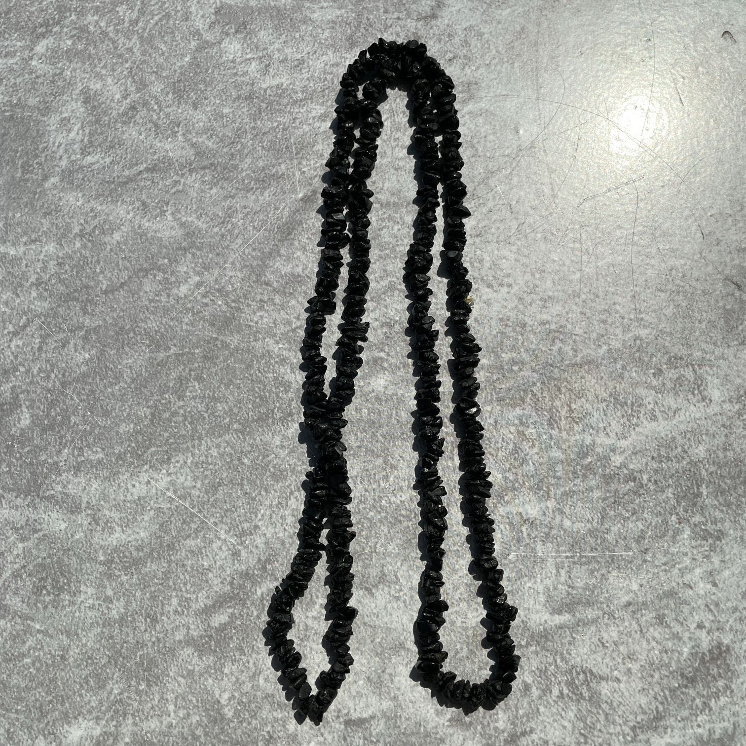 Black Tourmaline Chip Necklace