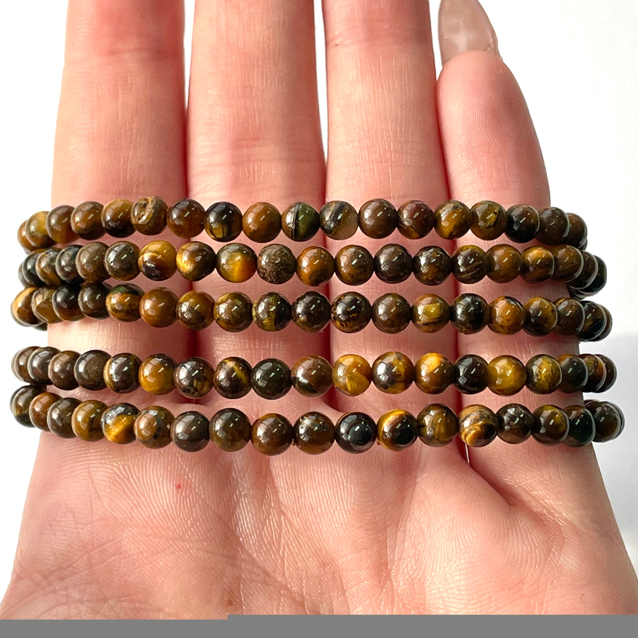 Tigers Eye - Bead Bracelet - 4mm