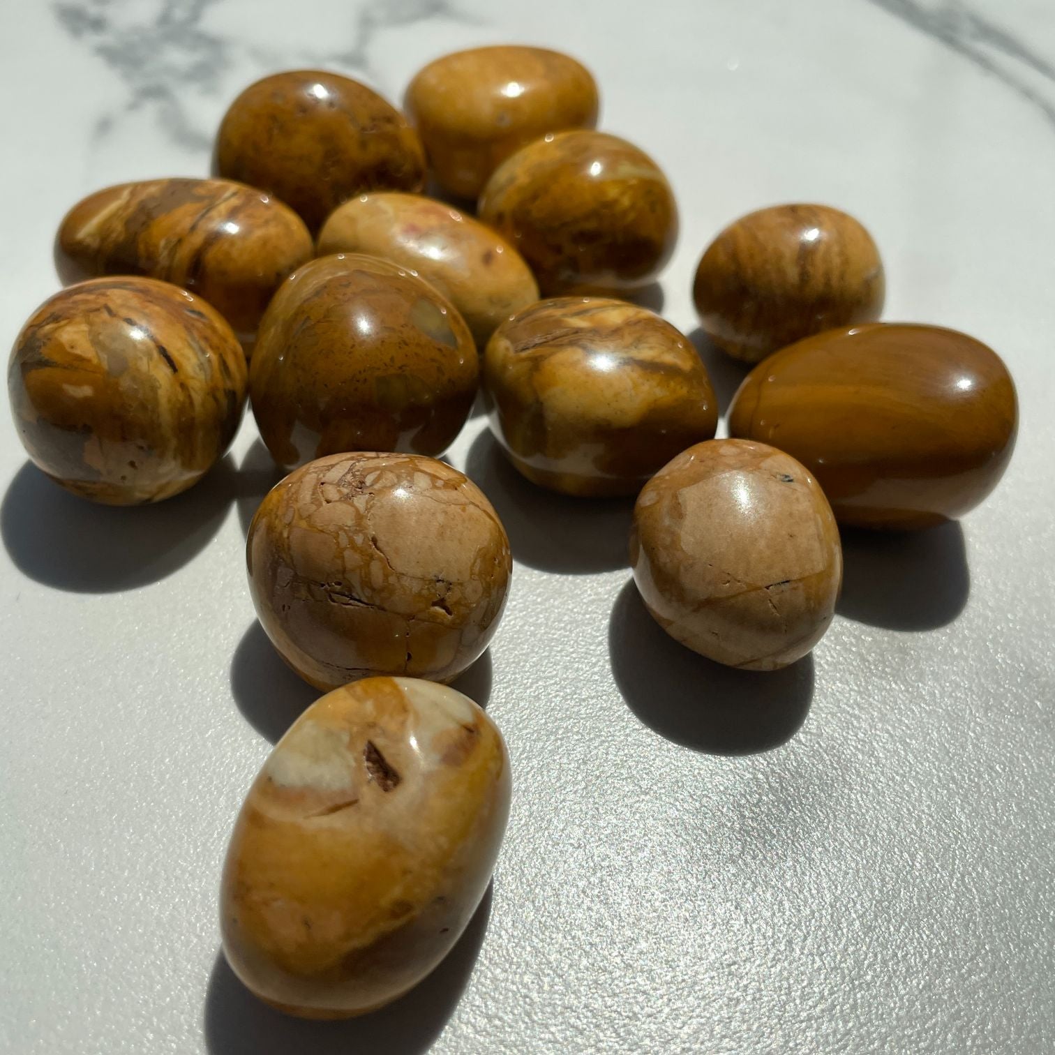 Yellow Jasper Tumbled 200g (Agrade) (12-15pc)