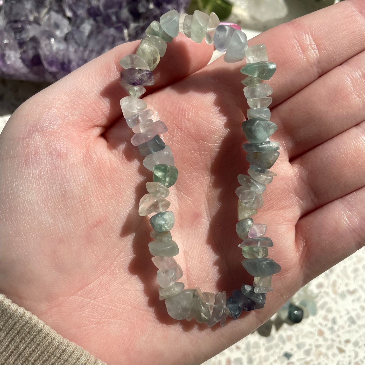 Fluorite Chip Bracelet
