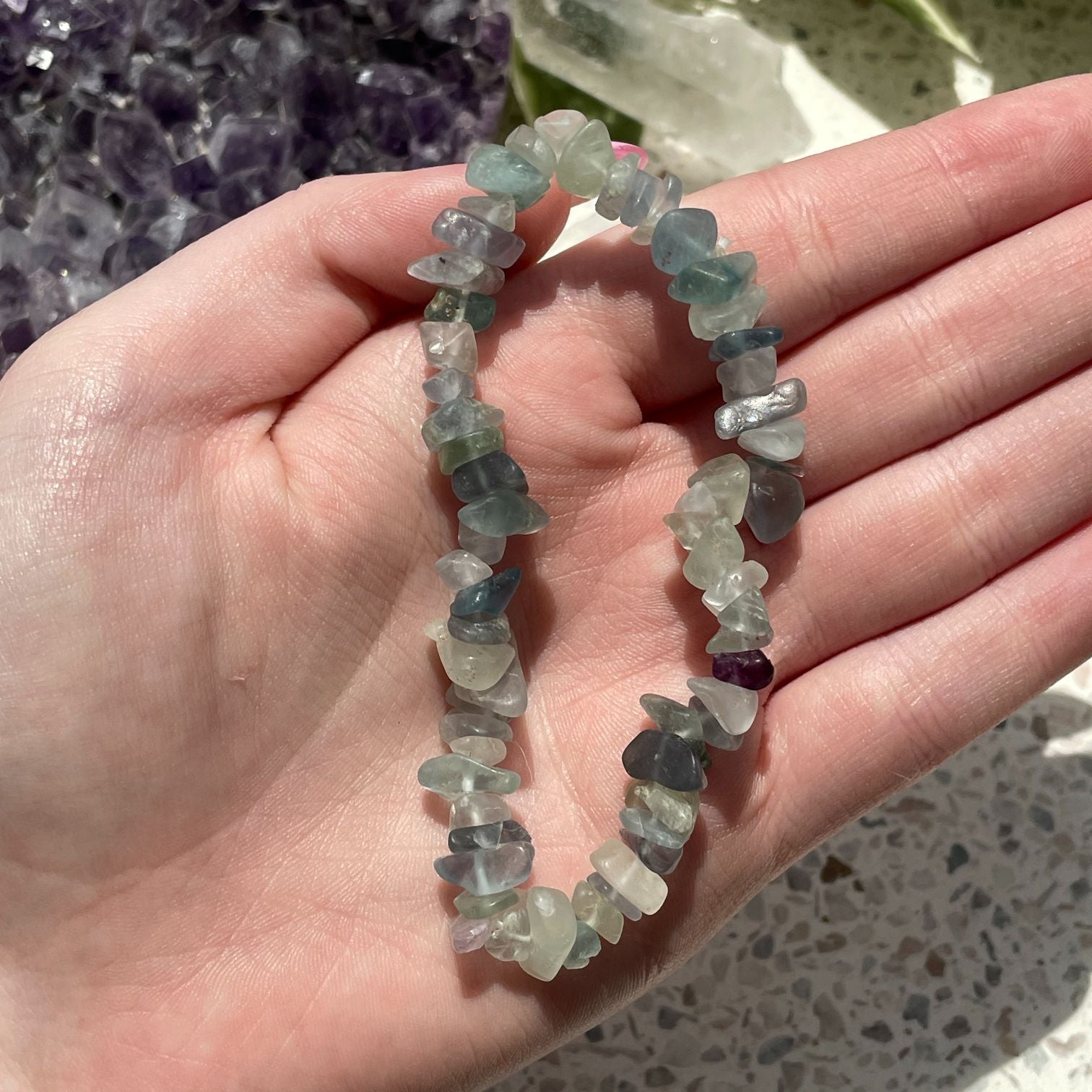 Fluorite Chip Bracelet