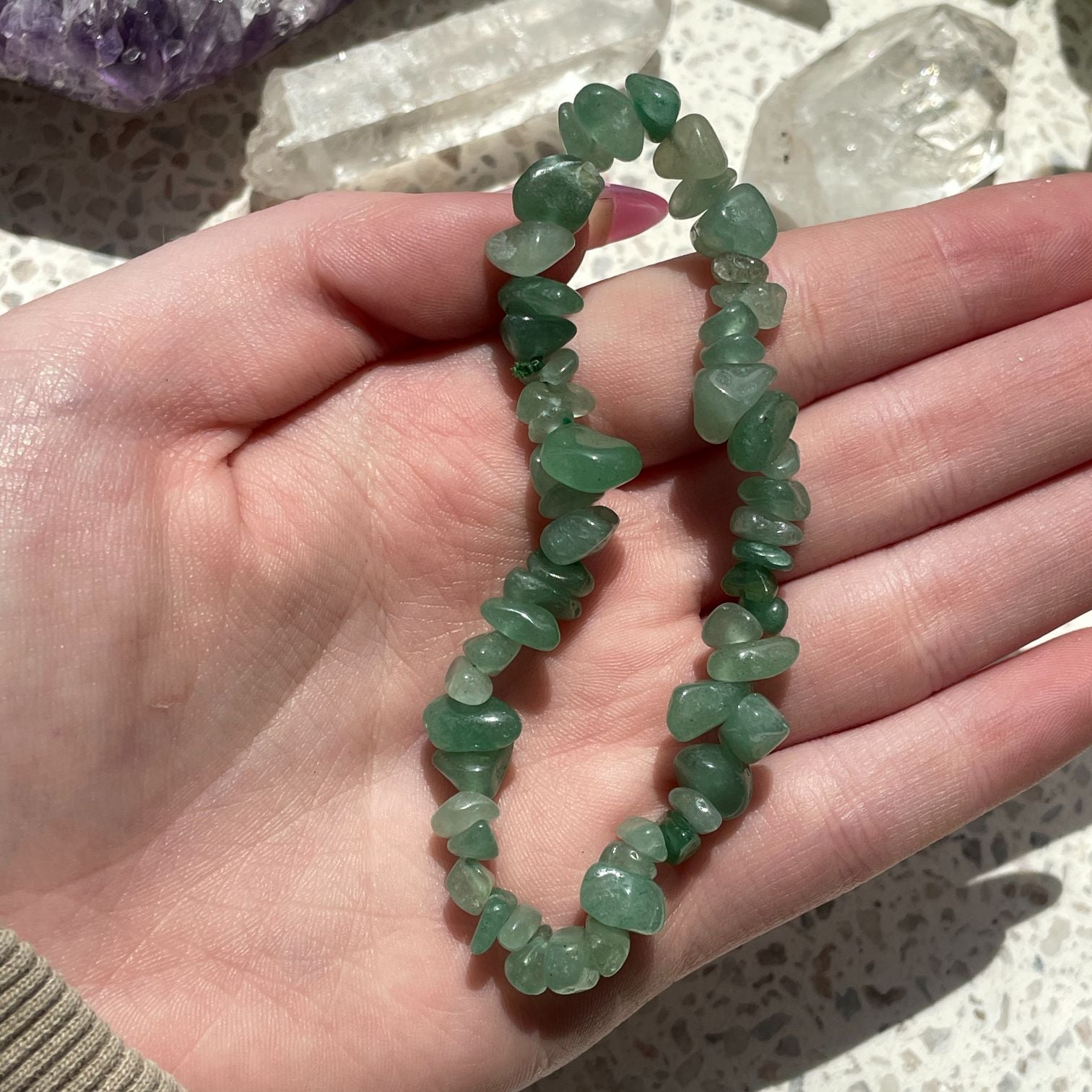 Green Aventurine Chip Bracelet Q1/A