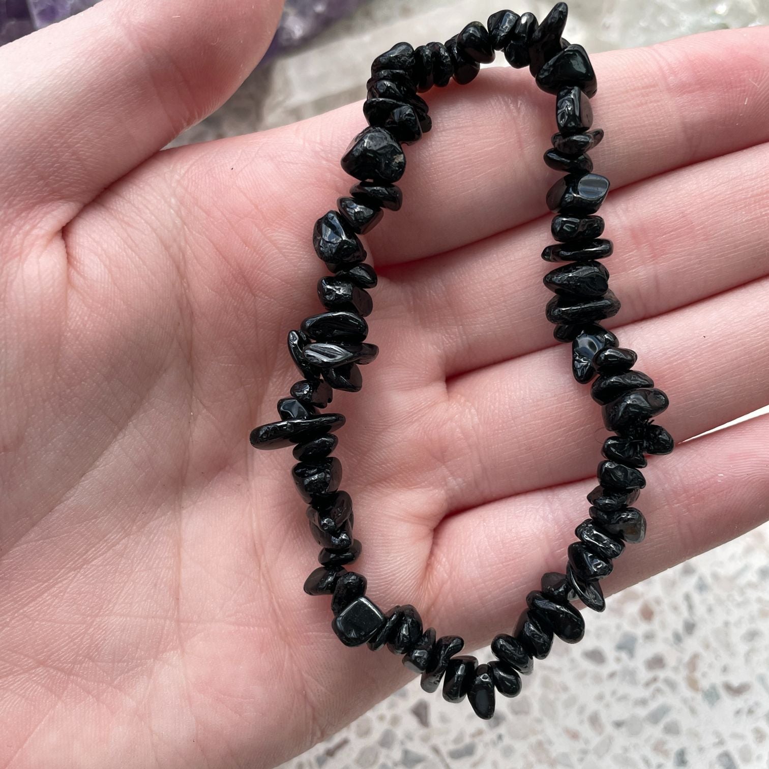Black Tourmaline Chip Bracelet Q1/A
