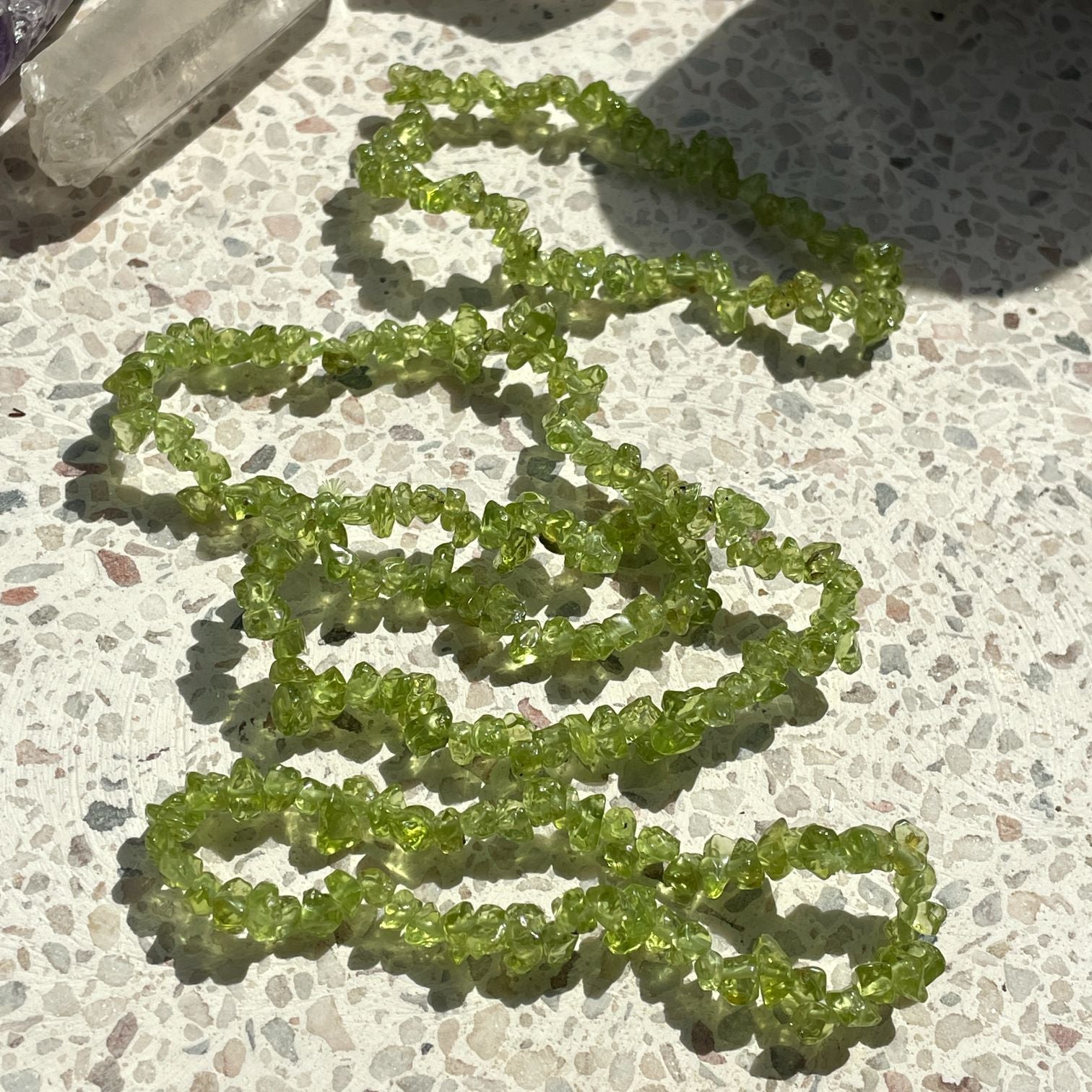 Peridot Chip Bracelet