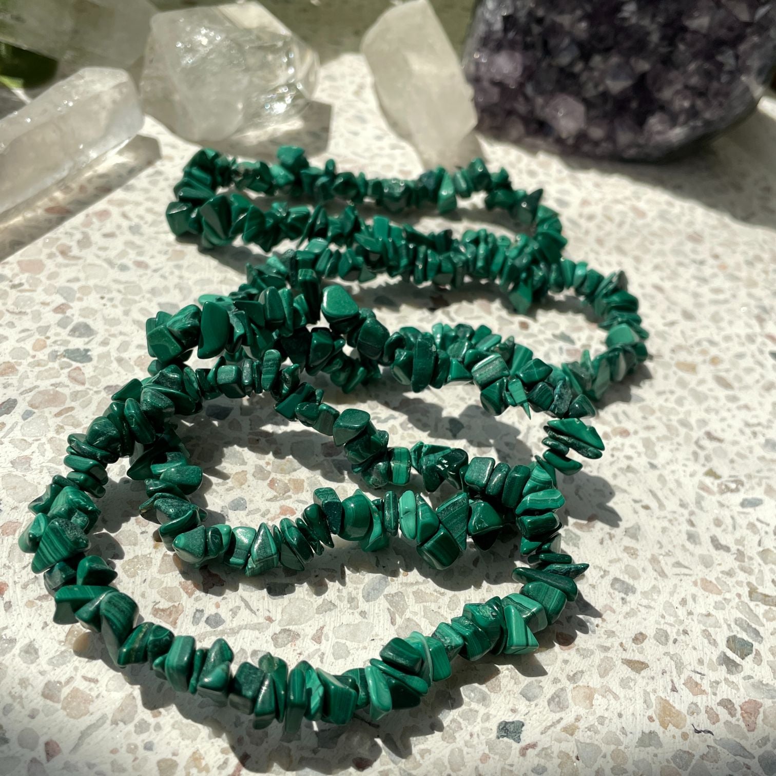 Malachite Chip Bracelet