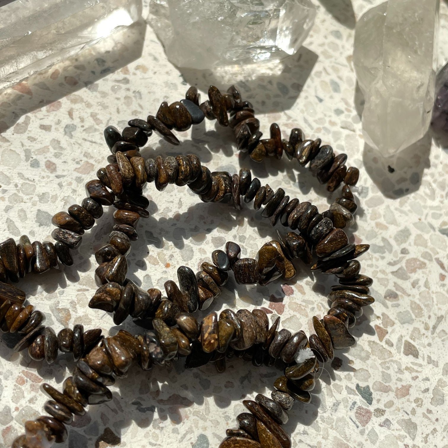 Bronzite Chip Bracelet