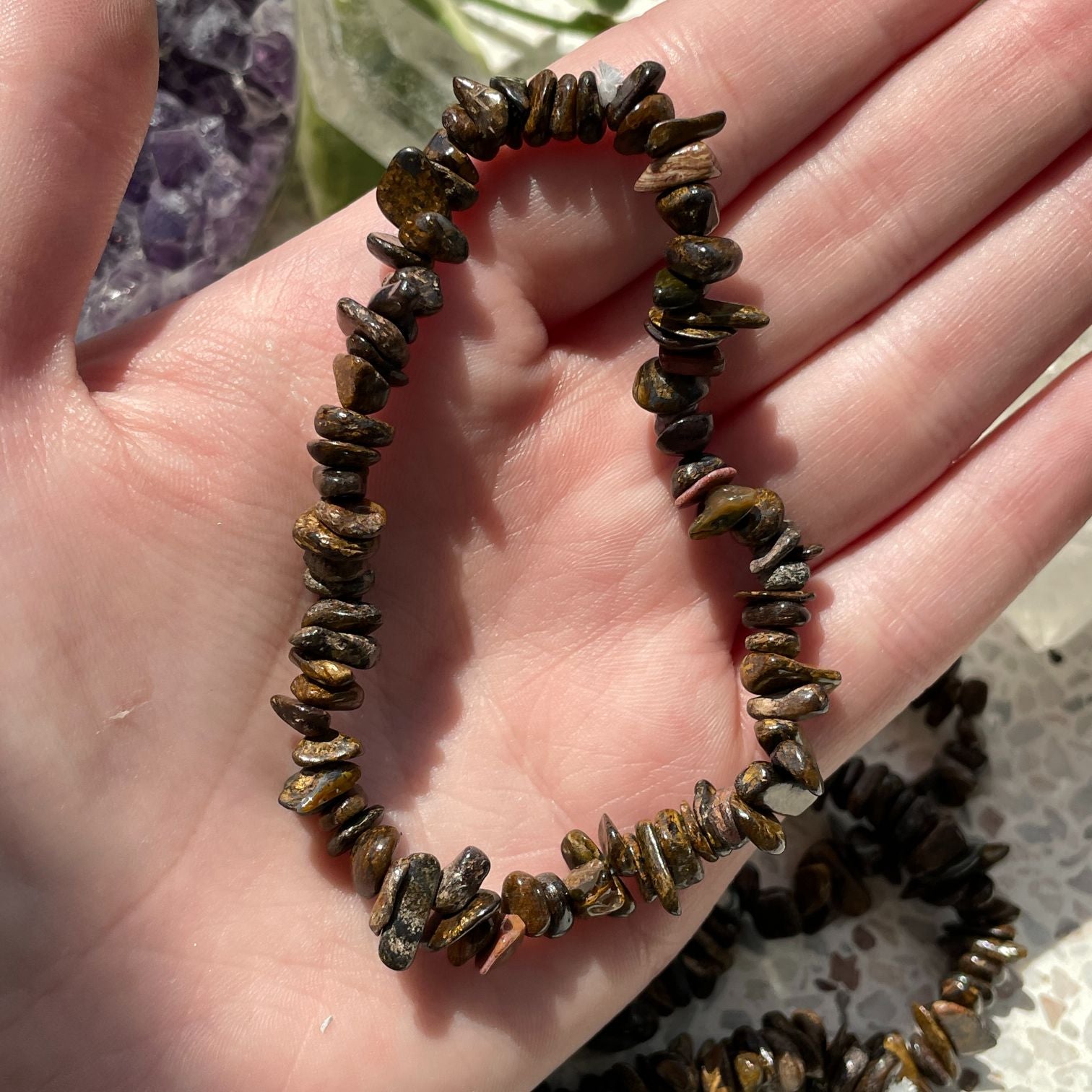 Bronzite Chip Bracelet