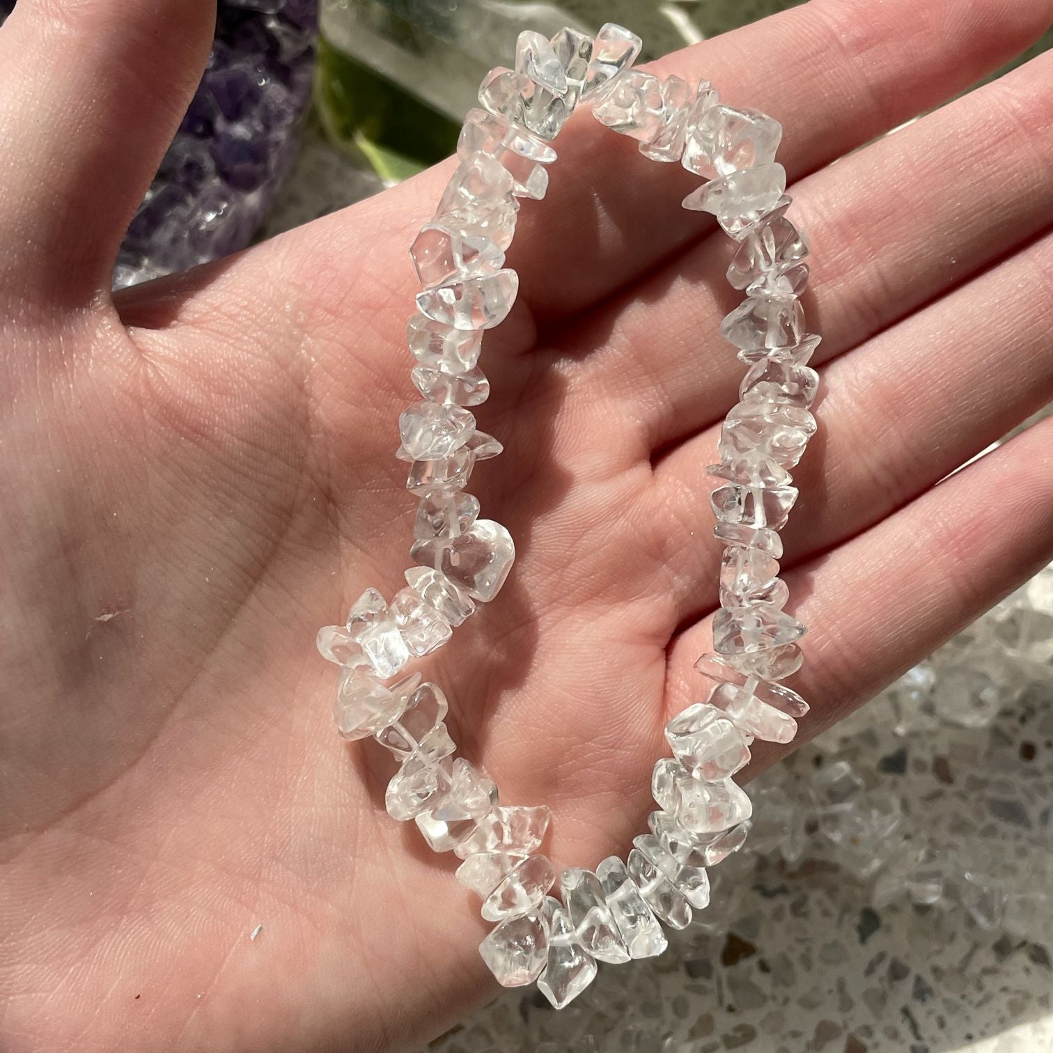 Clear Quartz Chip Bracelet (IN)