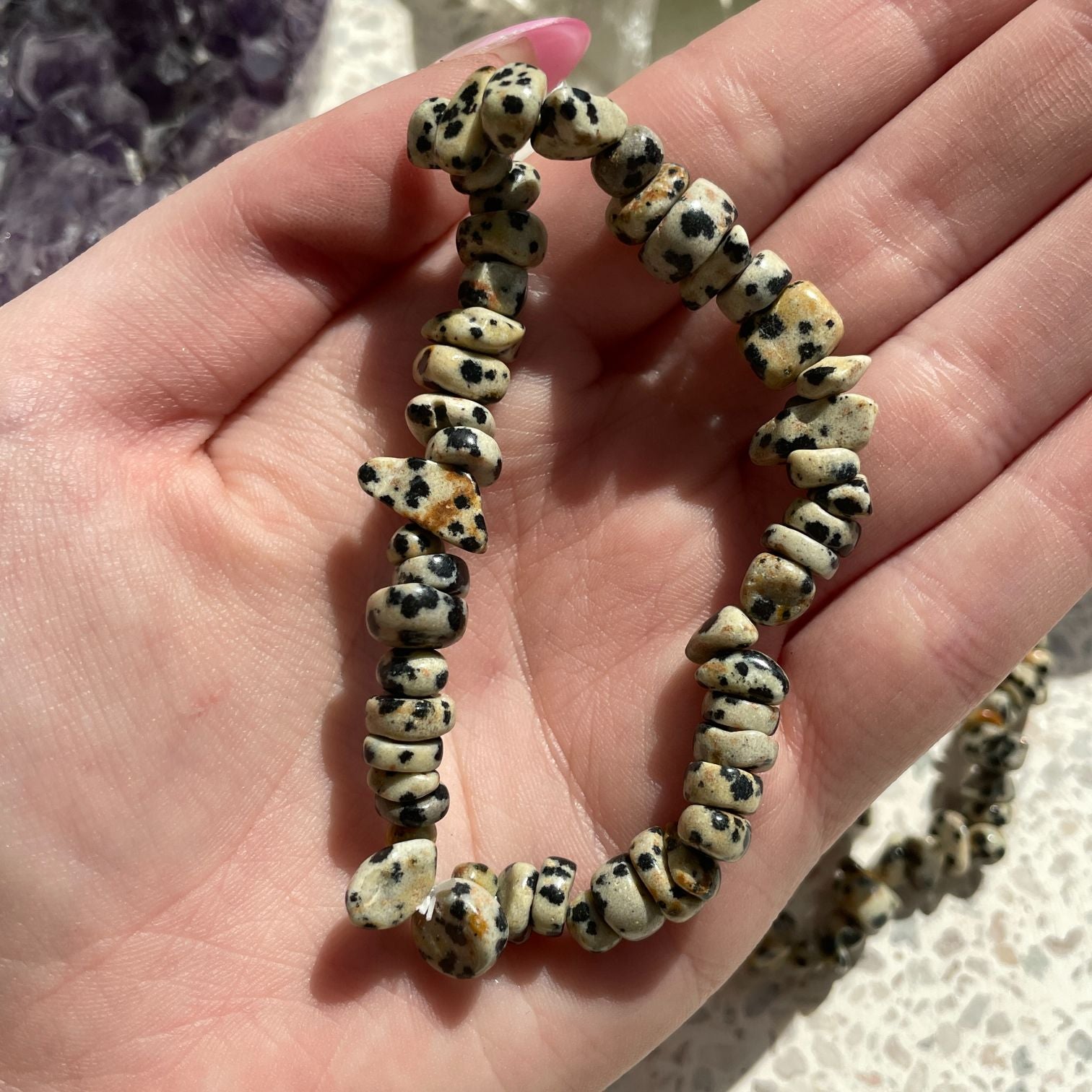Dalmatian Jasper Chip Bracelet