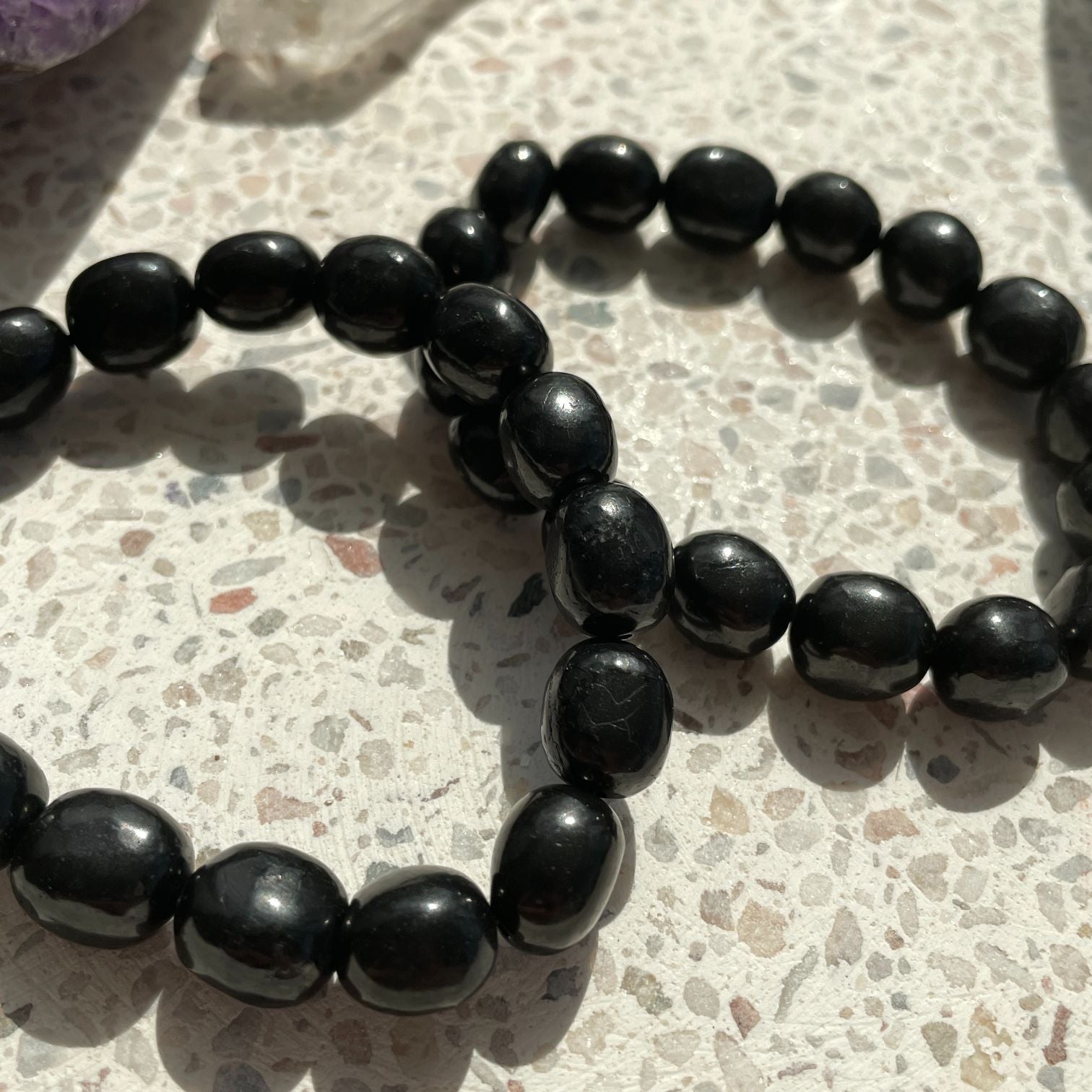 Shungite Beaded Nugget Bracelet