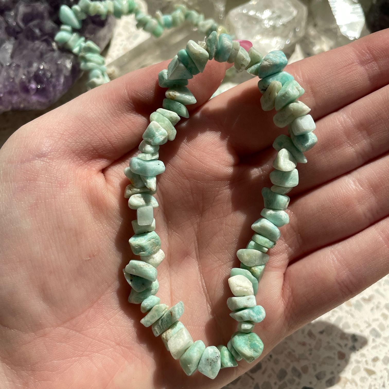 Amazonite Chip Bracelet