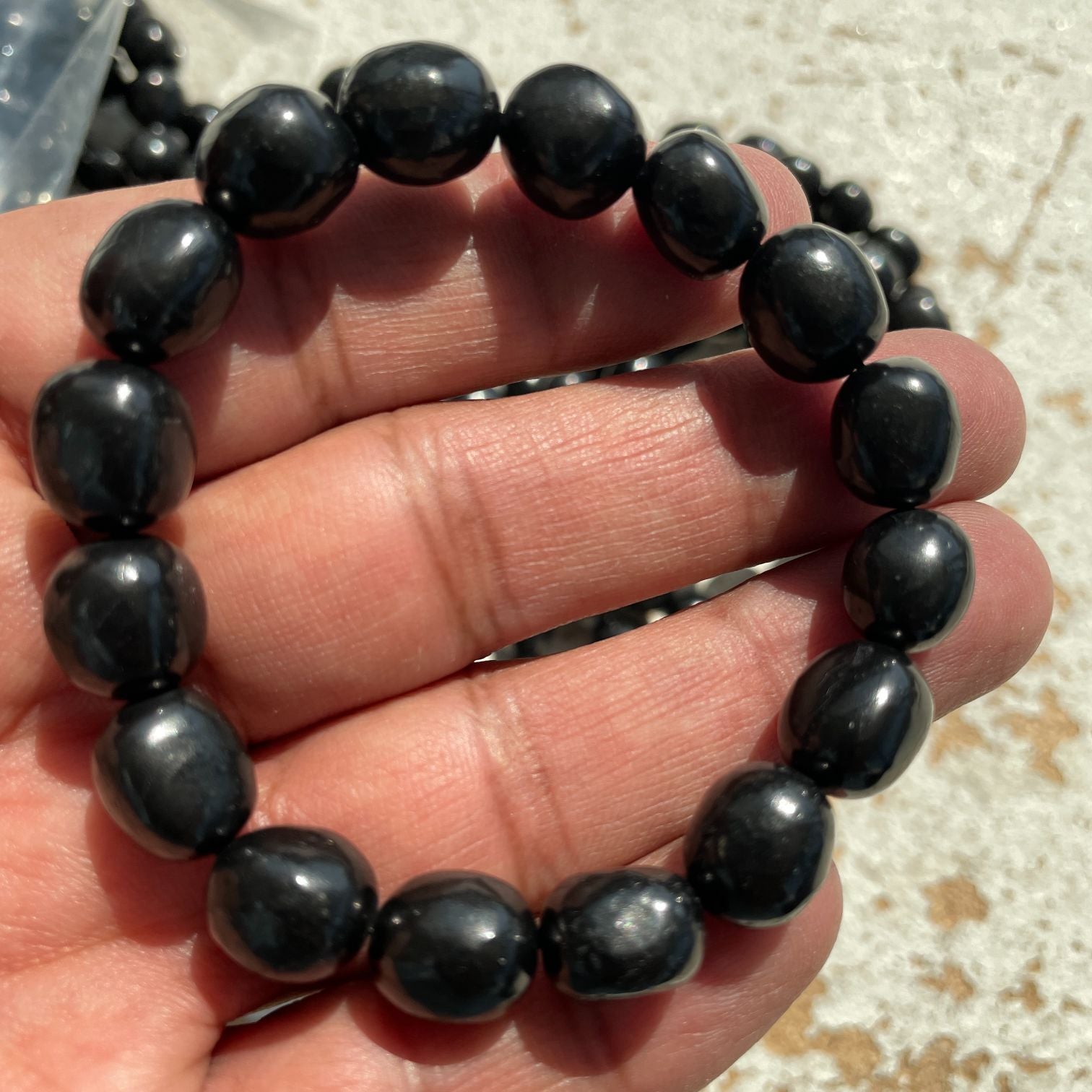 Shungite Beaded Nugget Bracelet