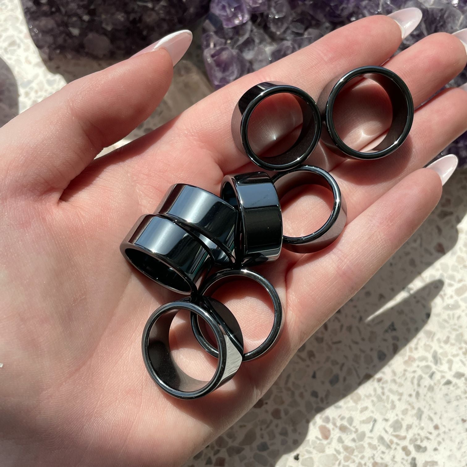 Hematite Ring - 8mm