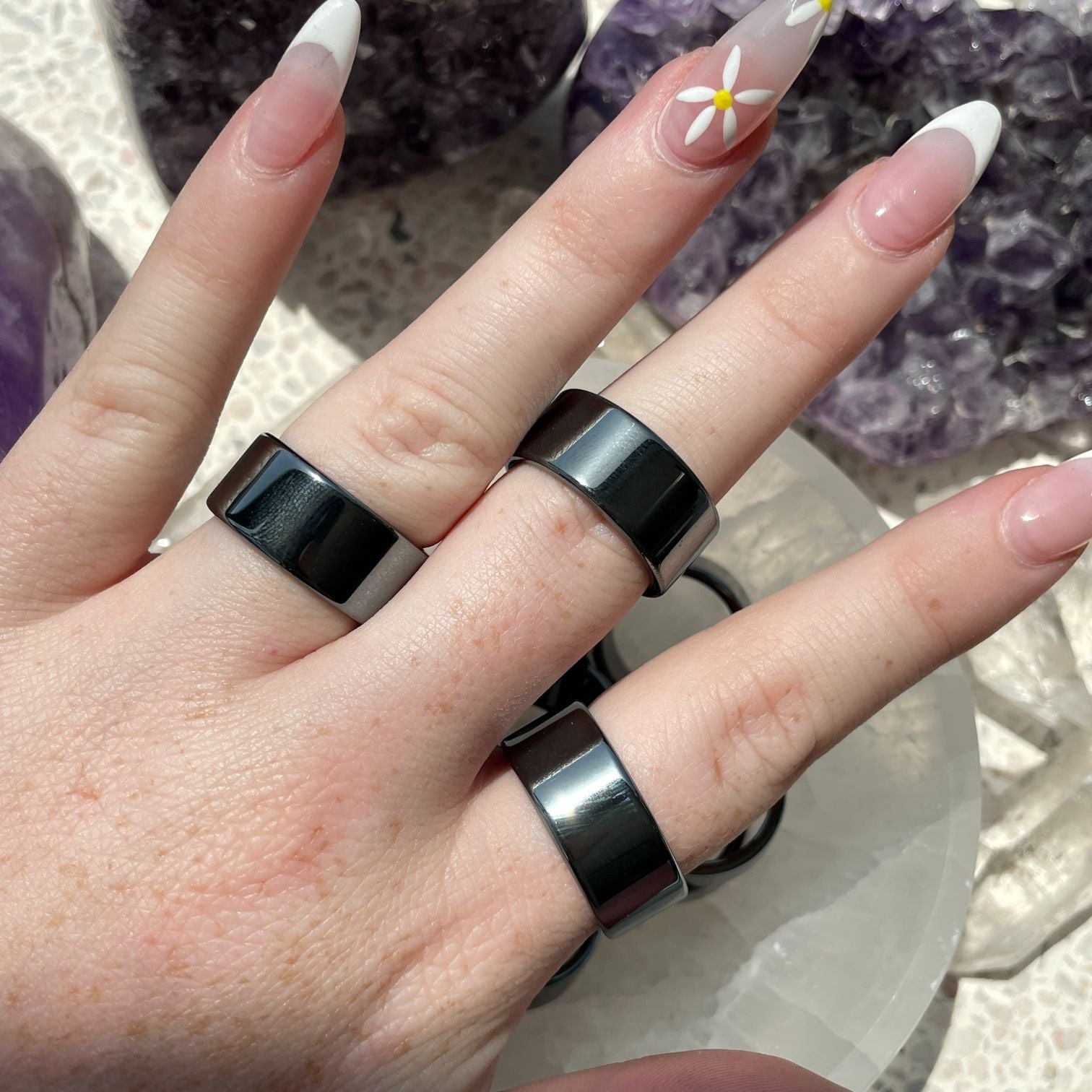 Hematite Ring - 8mm