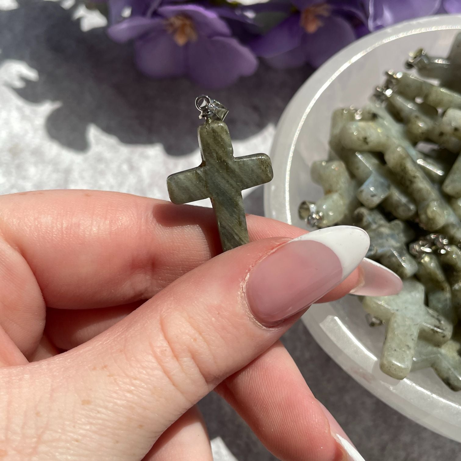 Labradorite Cross Pendant