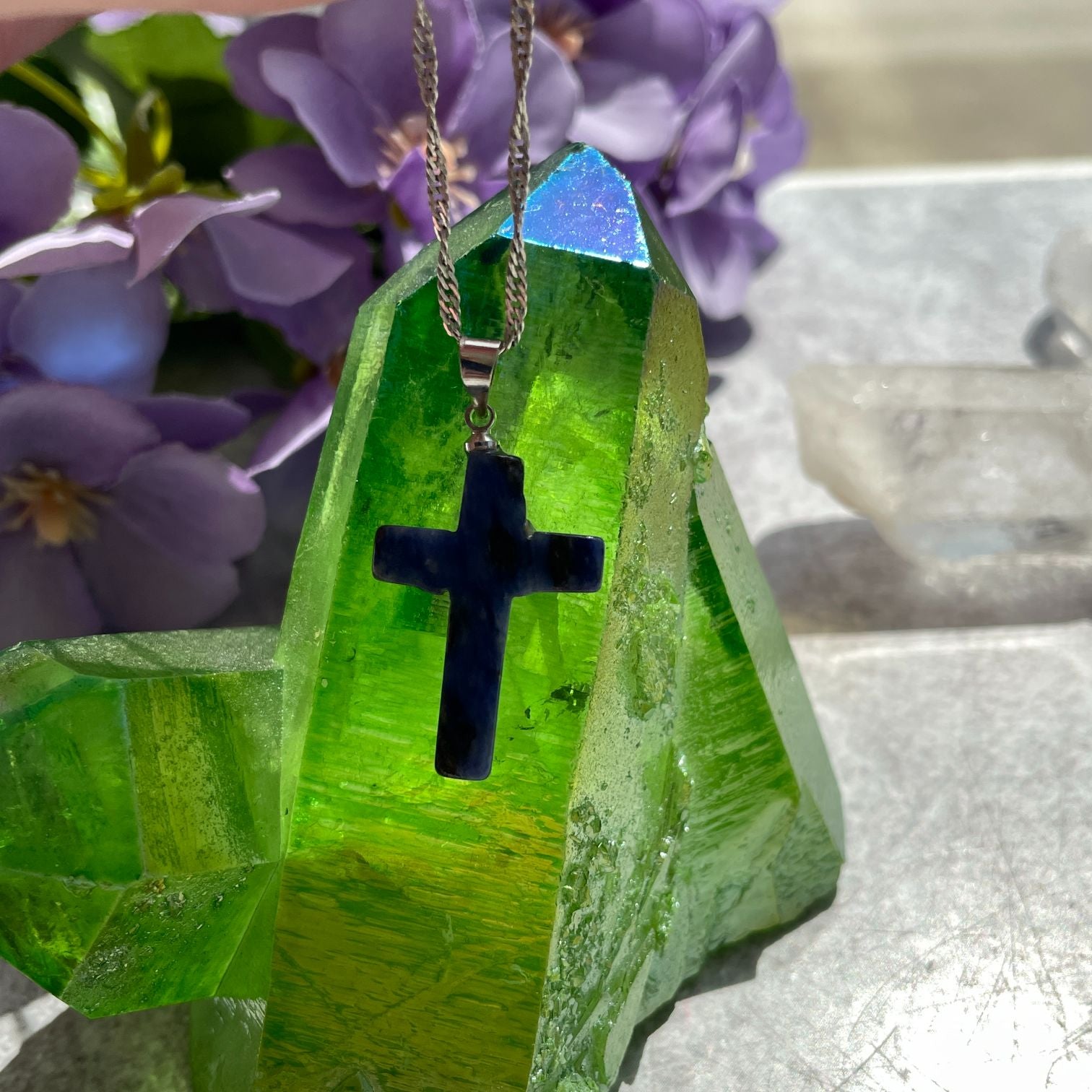 Sodalite Cross Pendant