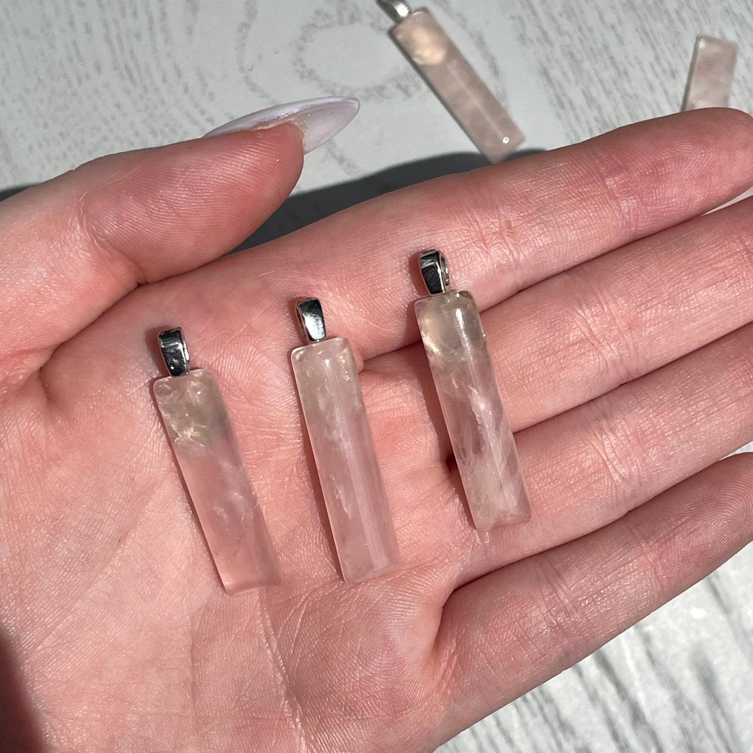 Rose Quartz Straight Pendant