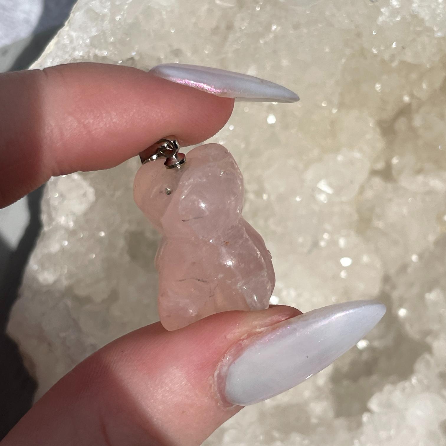 Rose Quartz Cat Pendant