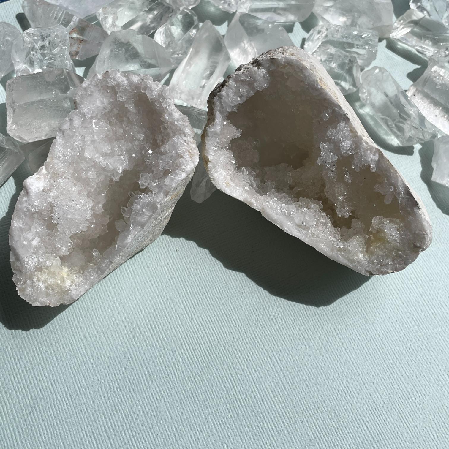 Quartz Geode - Medium Pair