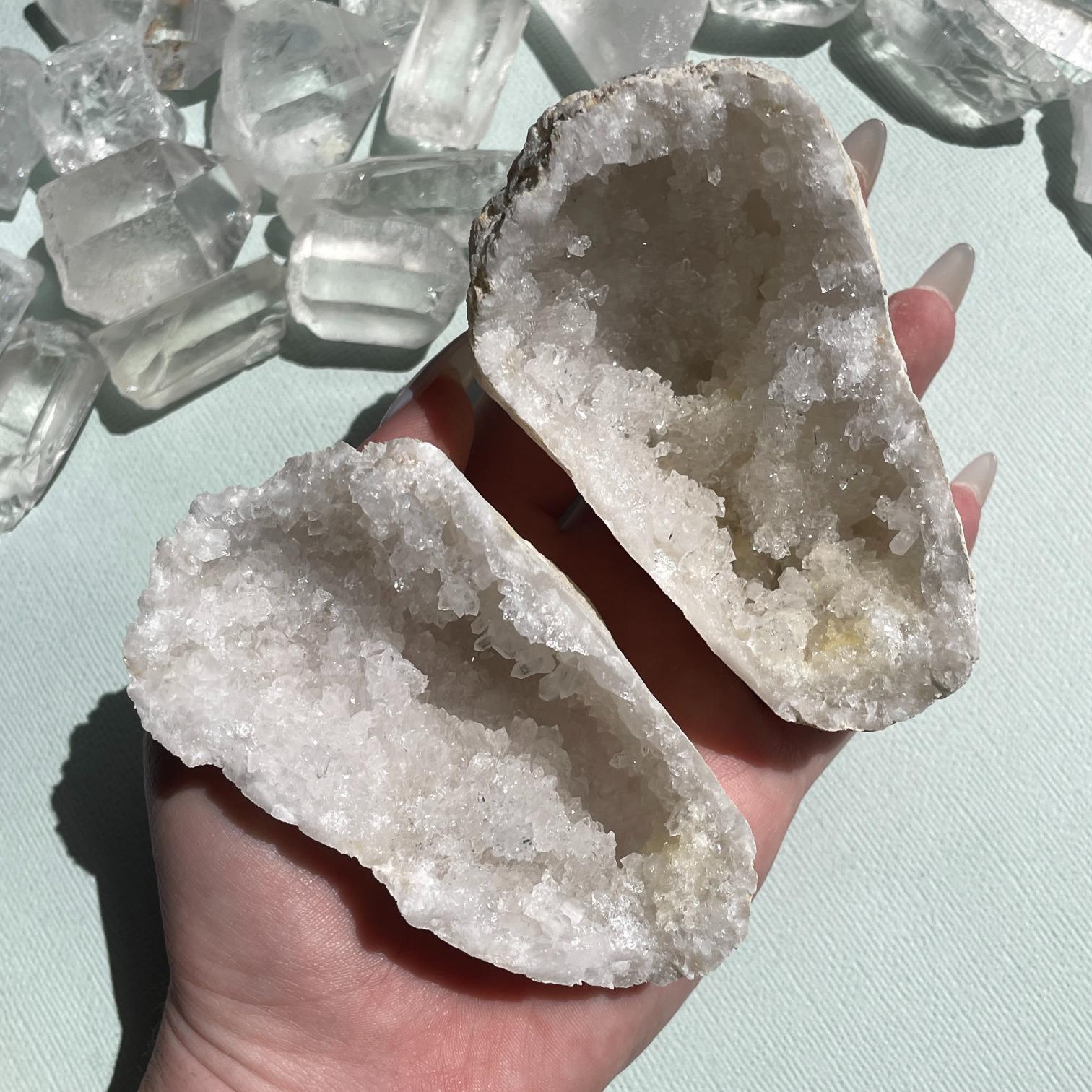 Quartz Geode - Medium Pair