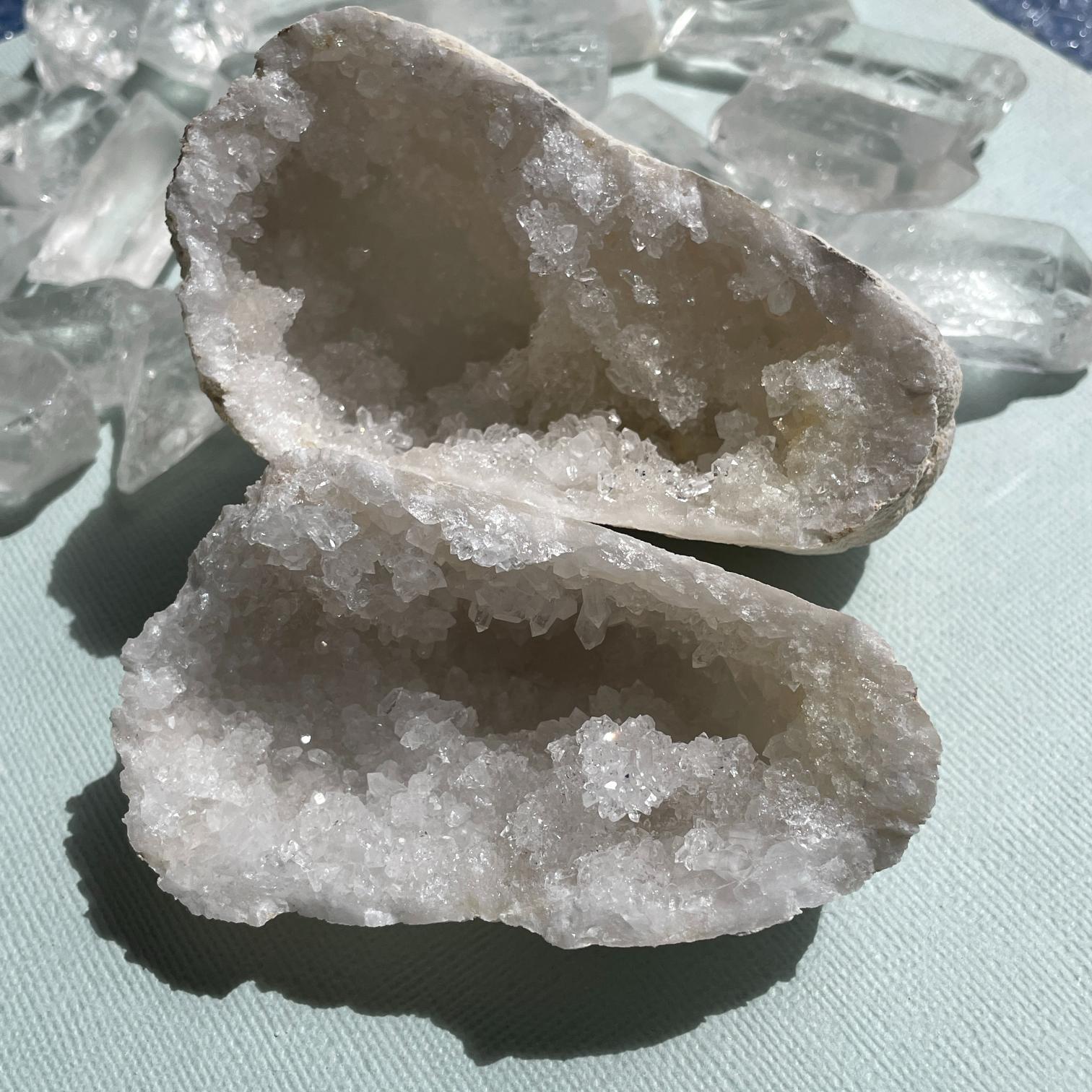 Quartz Geode - Medium Pair