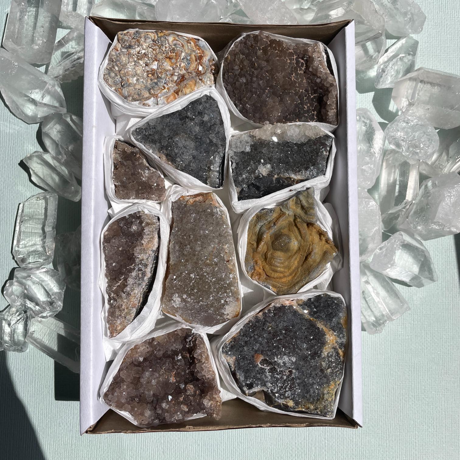 Druzy Quartz Cluster Tray - Small