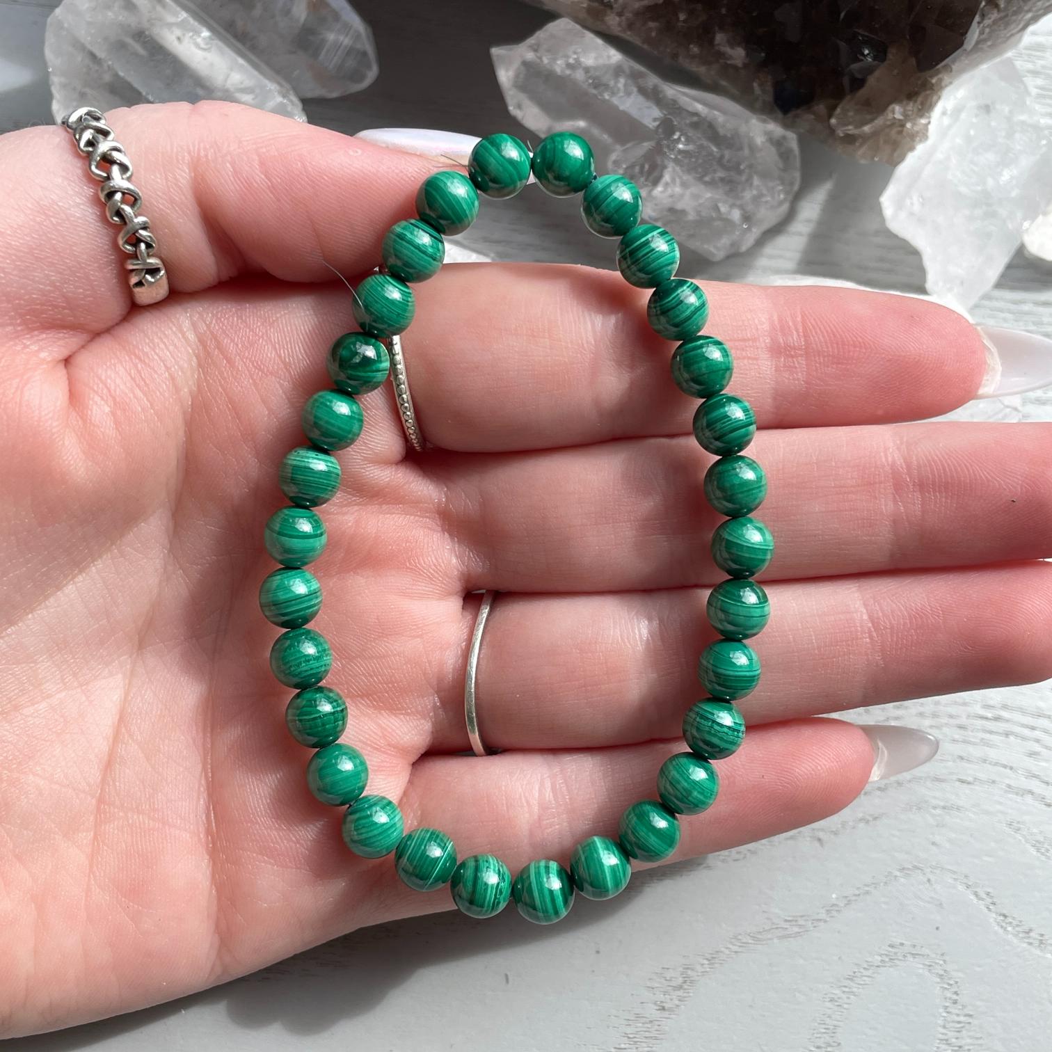 Malachite Beads Bracelet 6mm