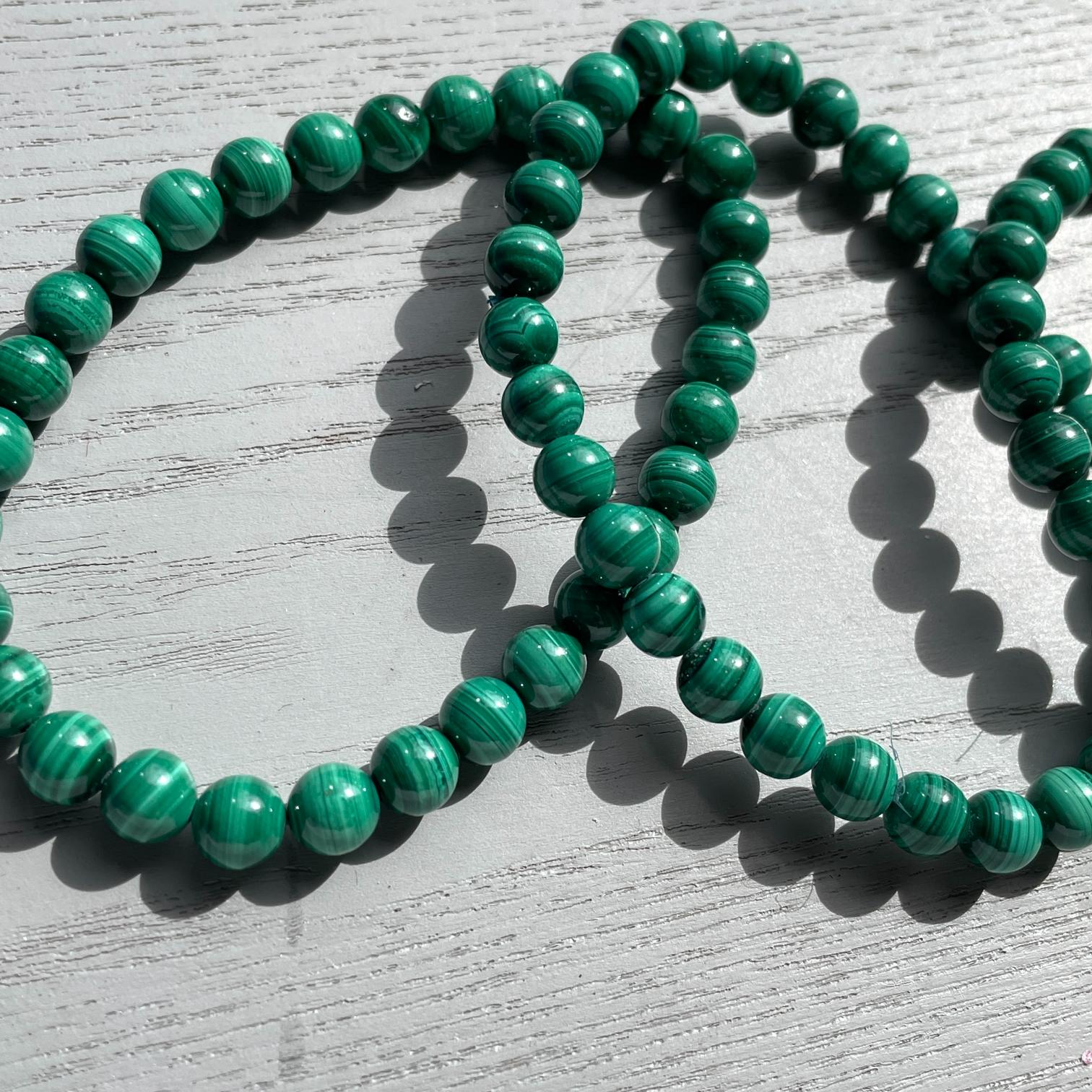 Malachite Beads Bracelet 6mm
