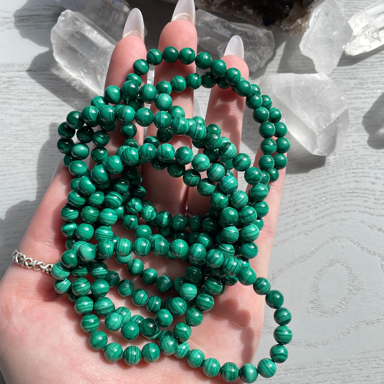 Malachite Beads Bracelet 6mm