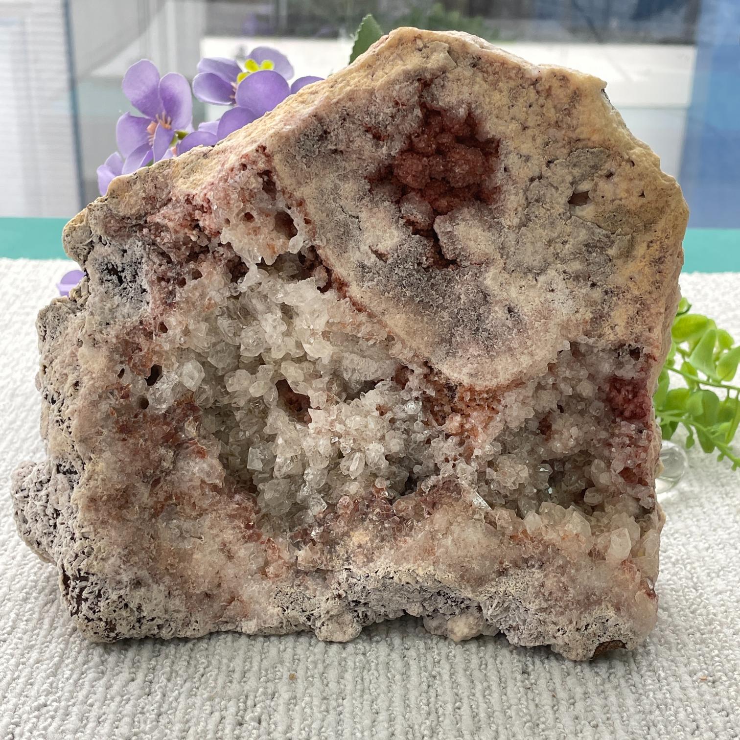 Pink Amethyst Druzy Rough Freeform