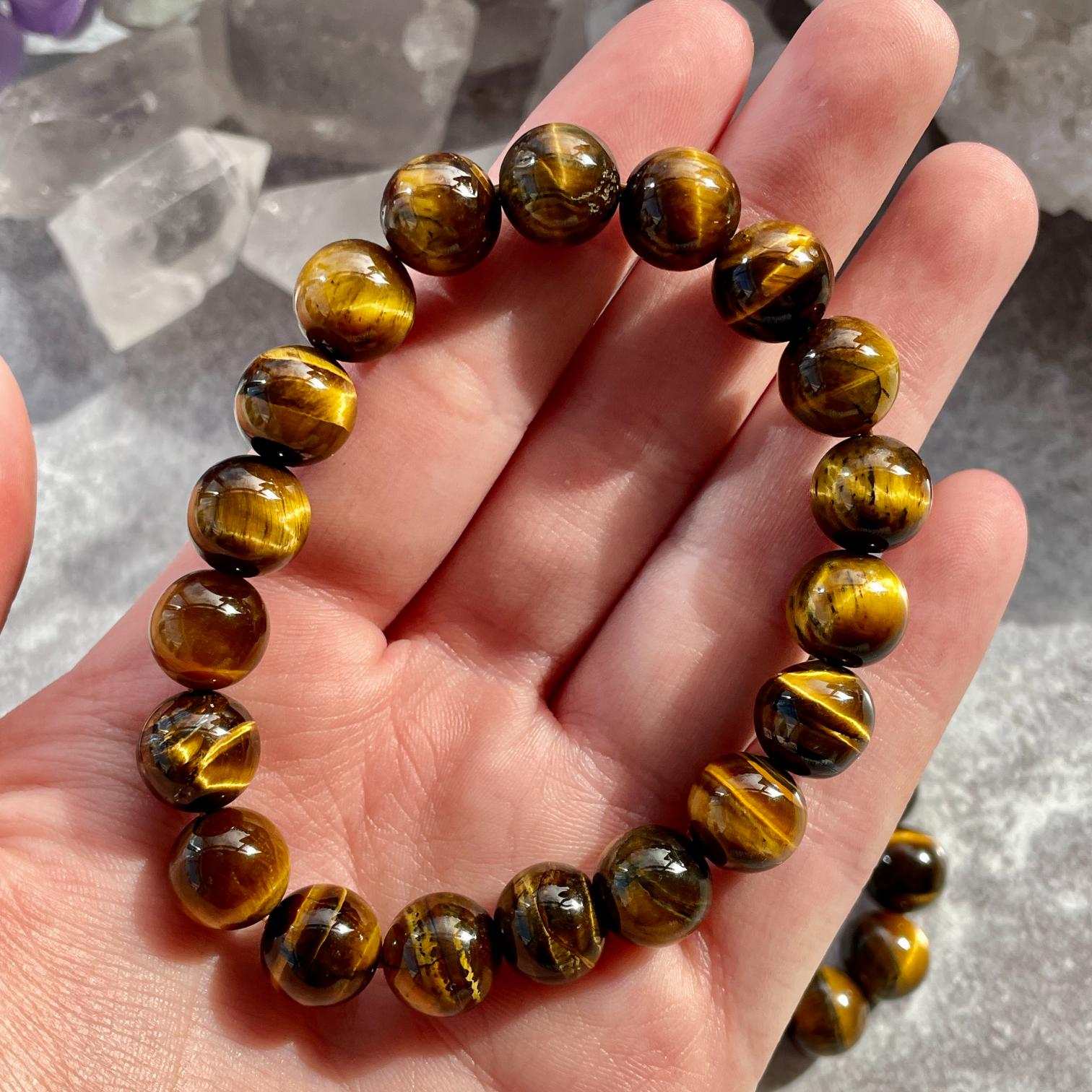Tiger Eye Beads Bracelet - 10mm
