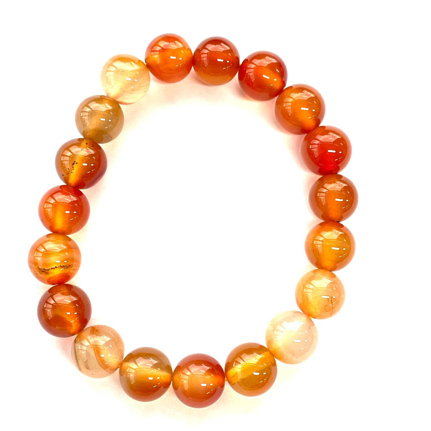 Carnelian Beads Bracelet - 10mm