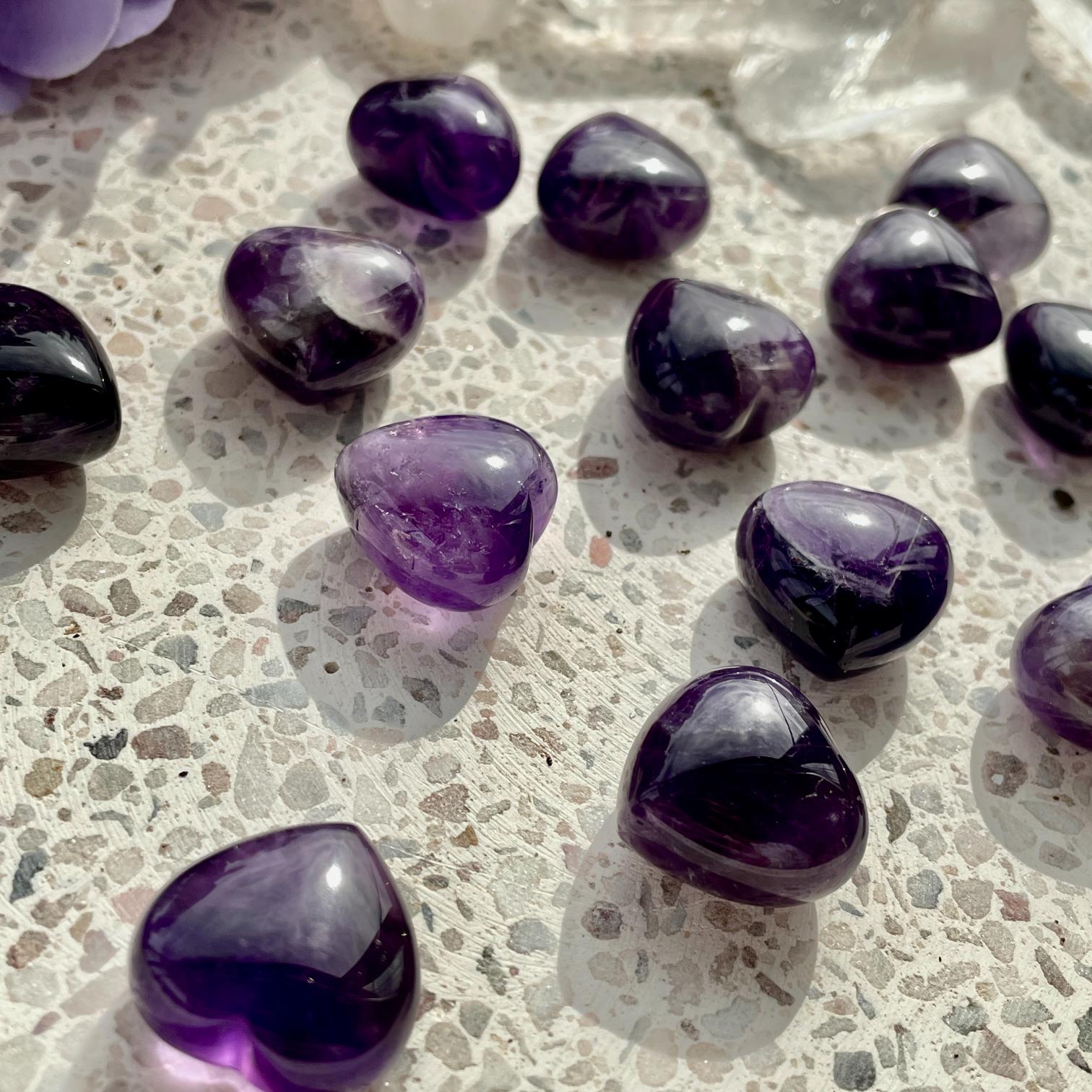 Amethyst Heart 2cm