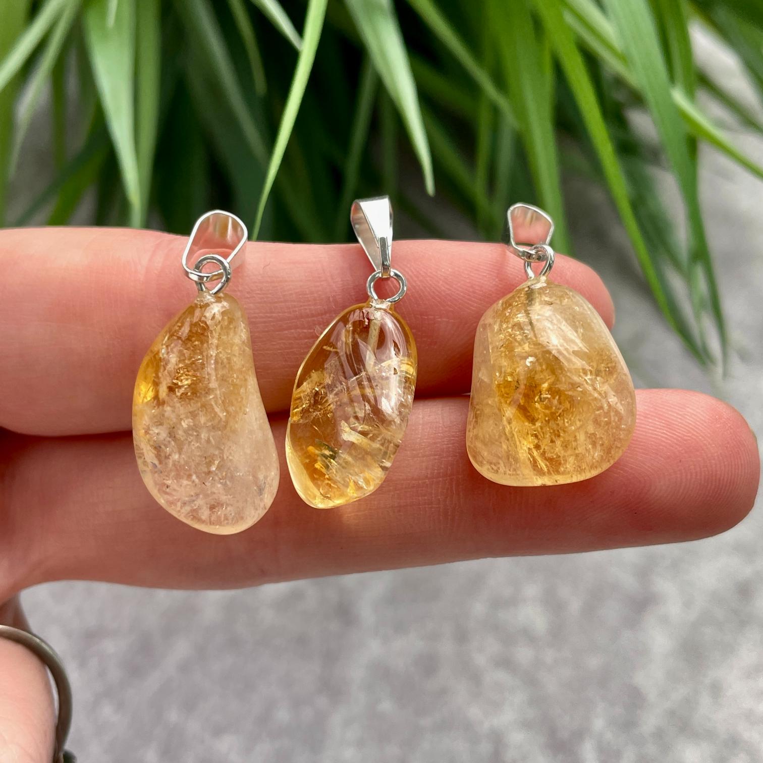 Tumbled Mini Pendant - Citrine