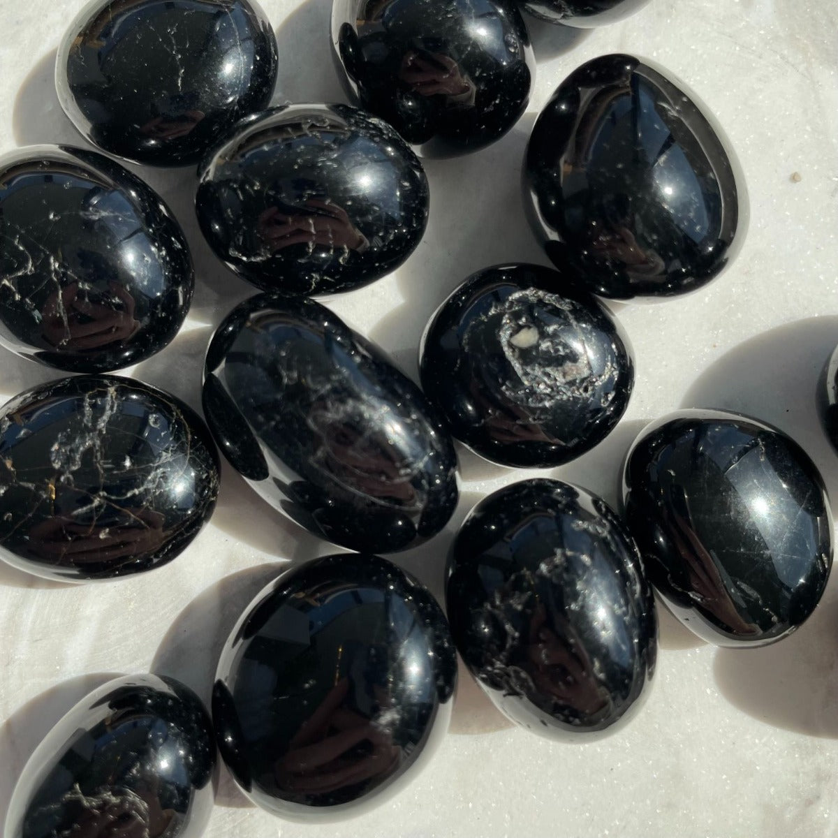 Black Tourmaline - Tumbled - 200gms-Q1/A