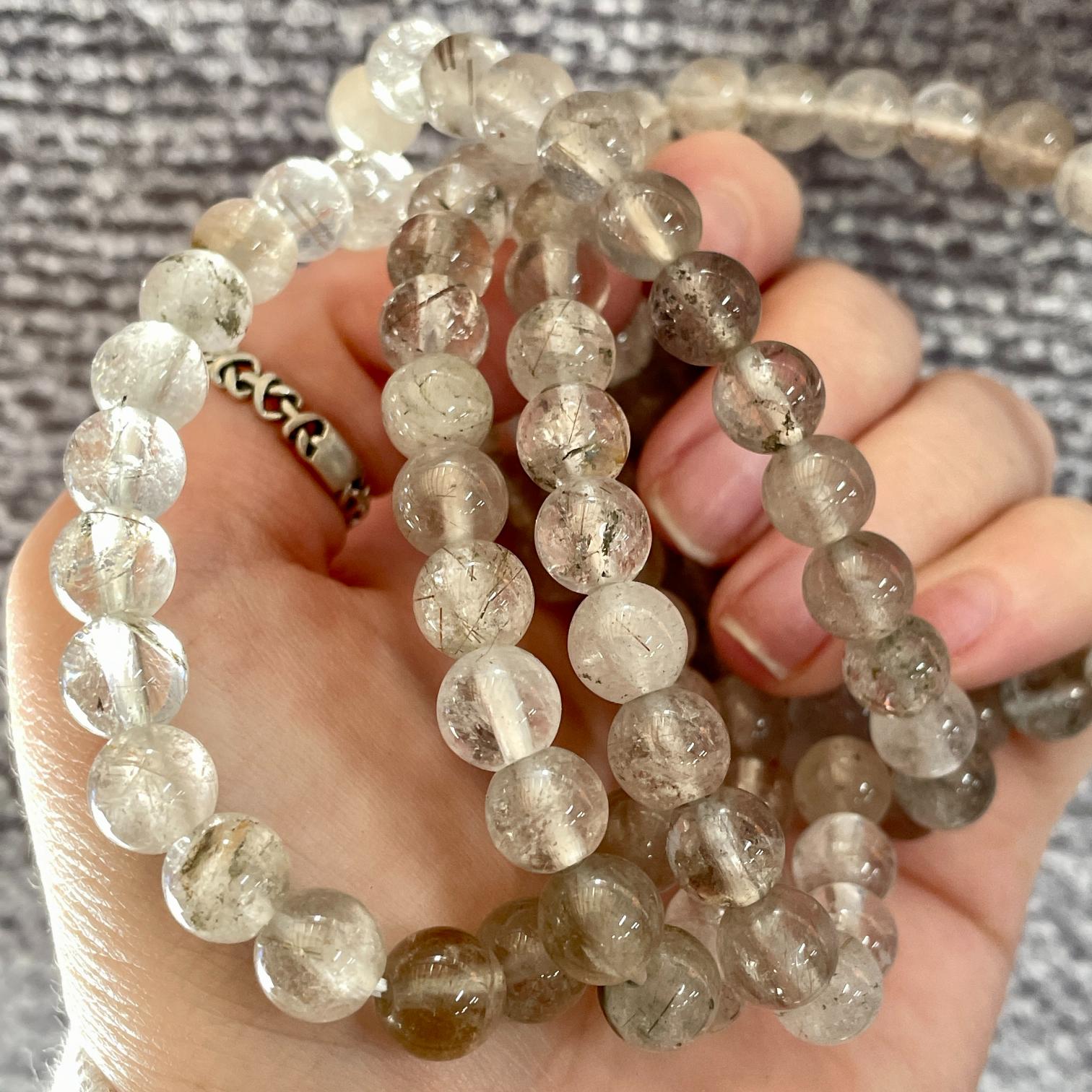 Clear Quartz QB Beads Bracelet