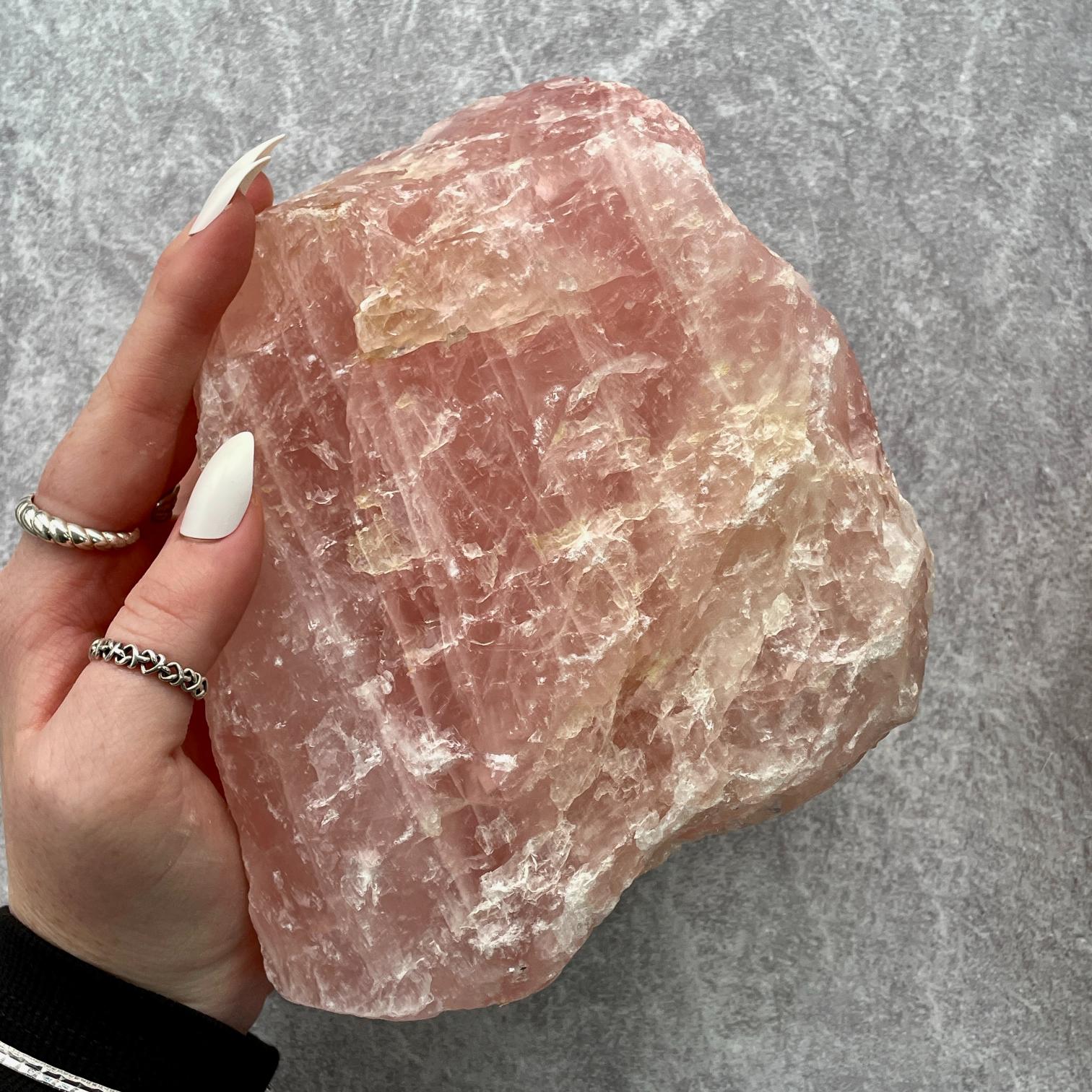 Rose Quartz Rough - Large 1pc (15-20cm)