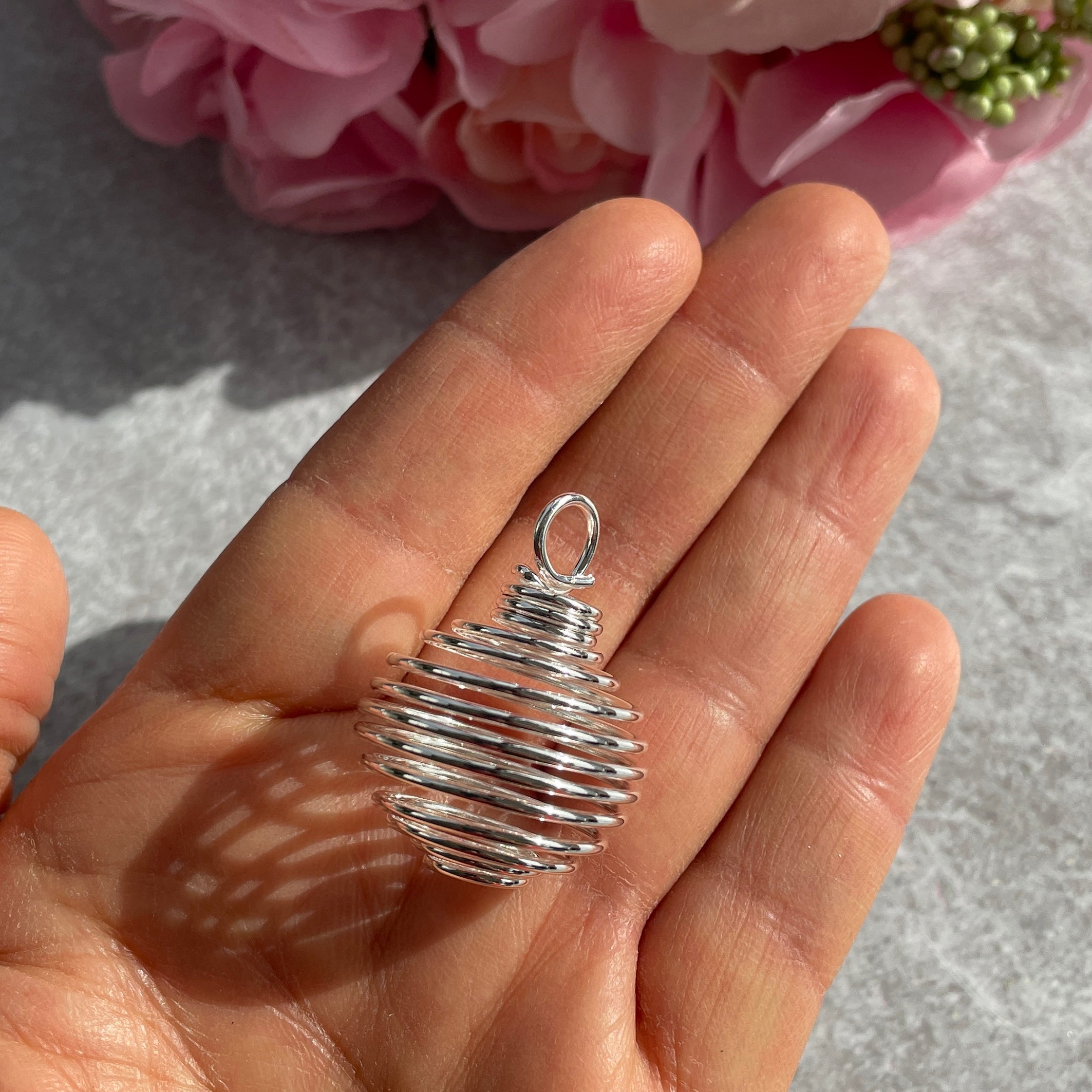 Cage Pendant Silver - 10pc