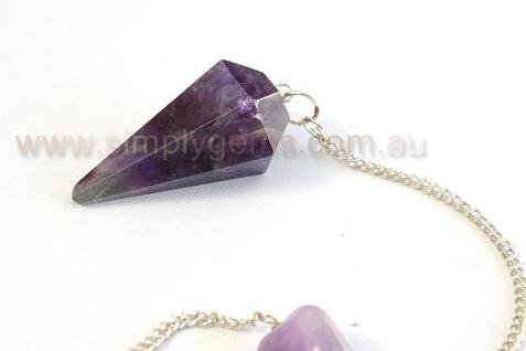 Amethyst Faceted Pendulum