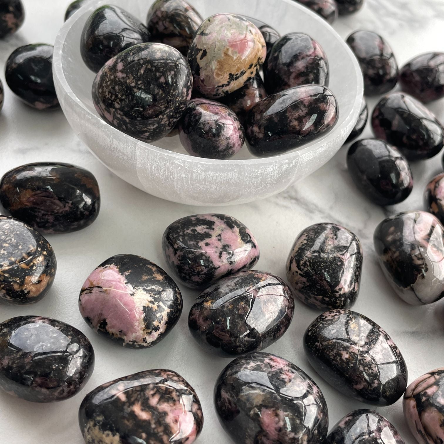 Rhodonite Tumbled - 200gms