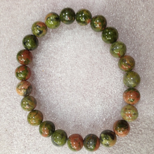 Unakite Beads Bracelet - 8mm