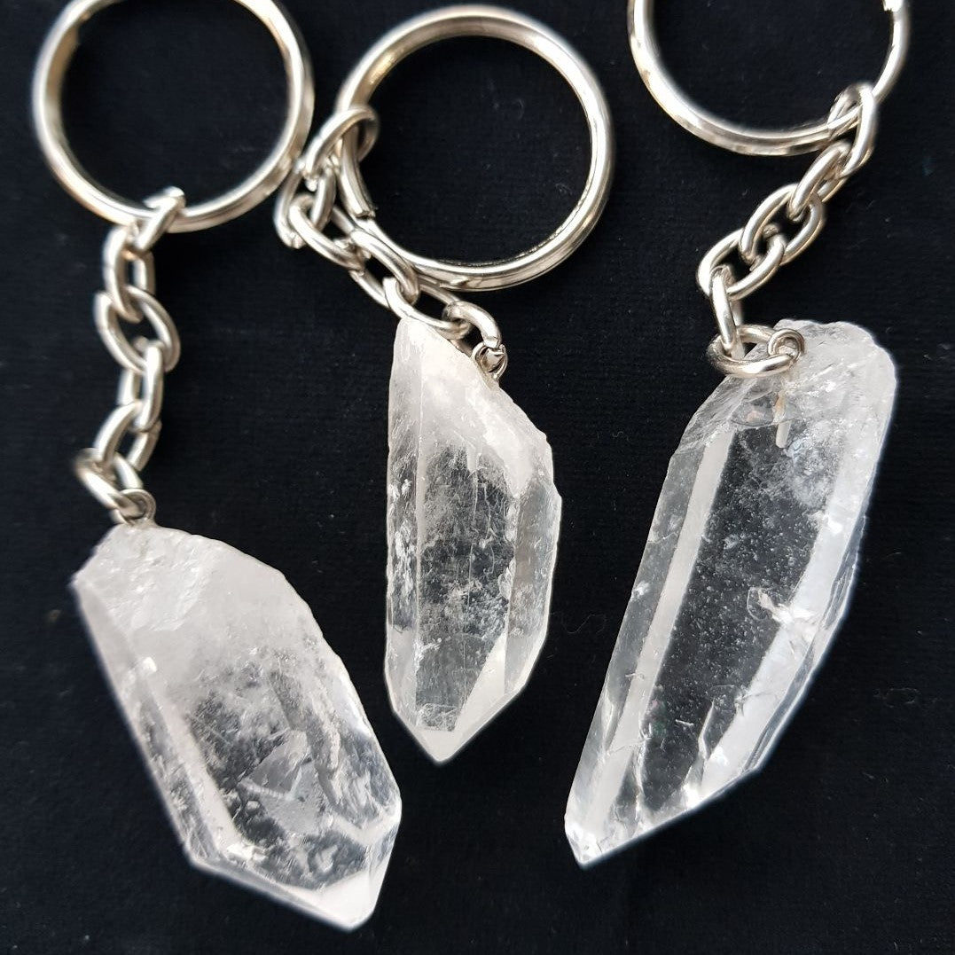 Keyring - Clear Quartz Point