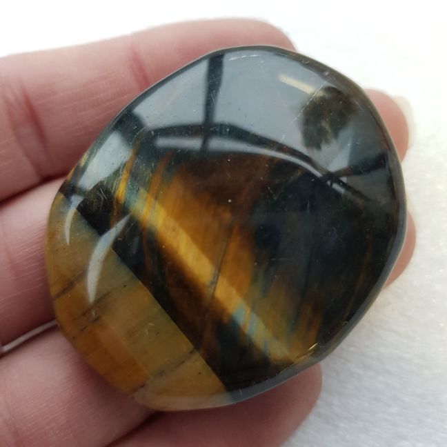 Pocket Palm Stone - Tigers Eye