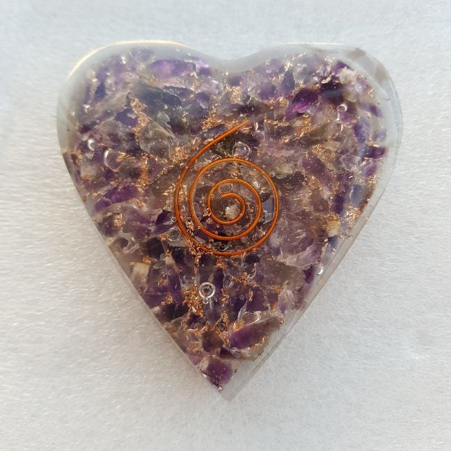 Orgonite Heart - Amethyst