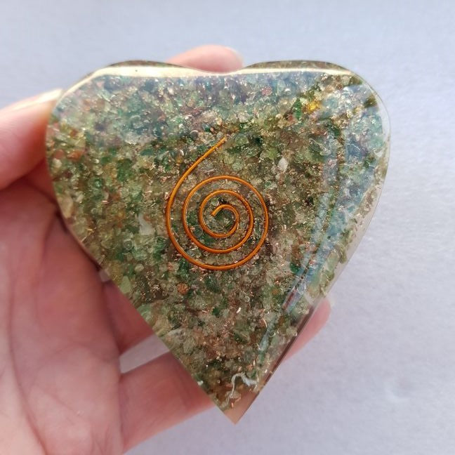 Orgonite Heart - Green Aventurine
