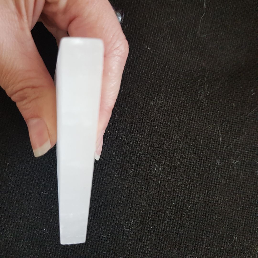 Selenite Triangle Flat - 10cm