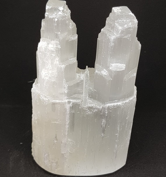 Selenite Twin Tower 15cm
