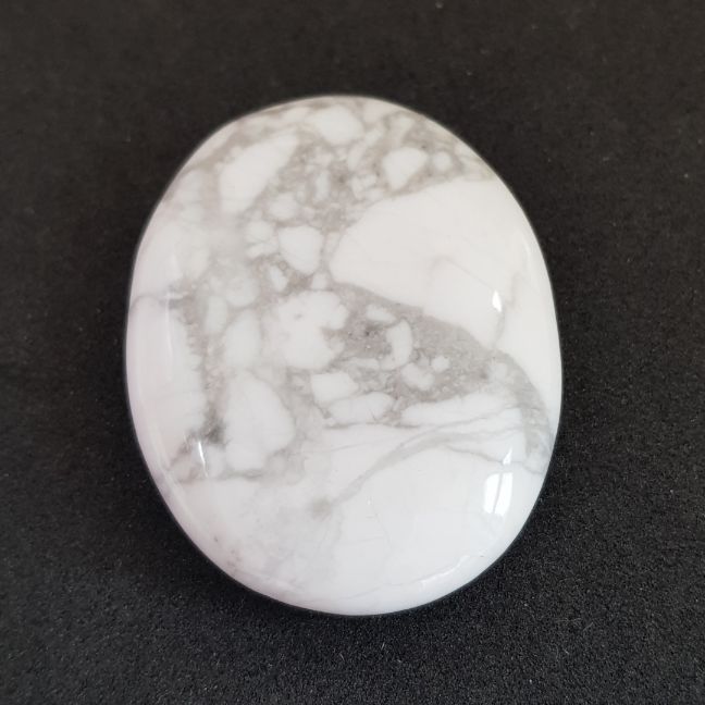 Pocket Palm Stone - White Howlite