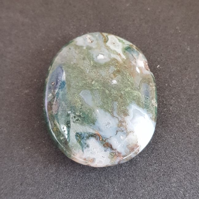 Pocket Palm Stone - Moss Agate